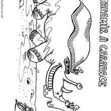 Coloriage du tapamir � carapace - Coloriage - Coloriage GRATUIT - Coloriage MONSTRE GRATUIT - Coloriage MONSTRES ETRANGES GRATUIT