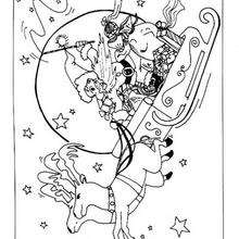 Coloriage d'un traineau - Coloriage - Coloriage FETES - Coloriage NOEL - Coloriage TRAINEAU PERE NOEL - Coloriage TRAINEAU PERE NOEL A IMPRIMER