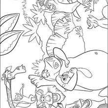 Coloriage Madagascar des animaux de la forêt - Coloriage - Coloriage FILMS POUR ENFANTS - Coloriage MADAGASCAR - Coloriage MADAGASCAR GRATUIT