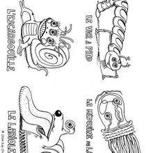 Coloriage des bestiolites - Coloriage - Coloriage GRATUIT - Coloriage MONSTRE GRATUIT - Coloriage MONSTRES ETRANGES GRATUIT