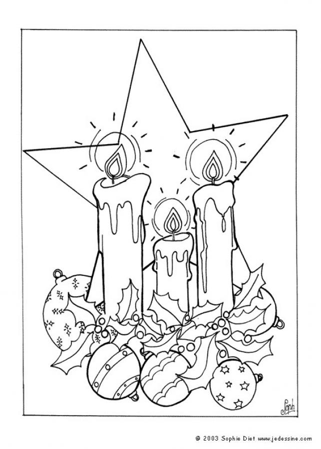 Coloriages coloriage de bougies - fr.hellokids.com