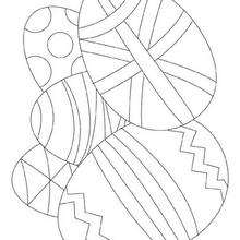 Coloriage des oeufs en chocolat - Coloriage - Coloriage FETES - Coloriage PAQUES - Coloriage OEUF DE PAQUES