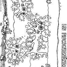 Coloriage des piscich�n�nes - Coloriage - Coloriage GRATUIT - Coloriage MONSTRE GRATUIT - Coloriage MONSTRES ETRANGES GRATUIT