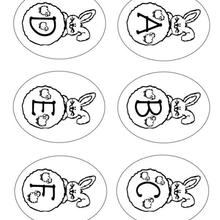 Coloriage LETTRES DE PAQUES