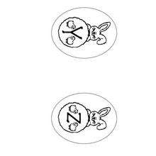 Lettres Lapins : Y Z - Coloriage - Coloriage PAQUES - Coloriage LETTRES DE PAQUES