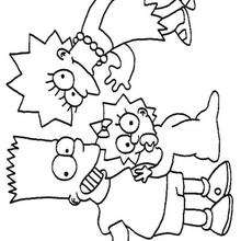 Coloriage de Lisa et Bart