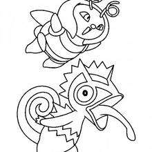 Coloriage Pokemon Lumivol et Kecleon - Coloriage - Coloriage POKEMON