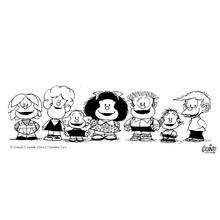 Coloriage de Mafalda observant le Monde - Coloriage - Coloriage PERSONNAGE BD - Coloriage MAFALDA - Coloriage MAFALDA GRATUIT
