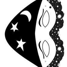 Masque Arlequin - Activit�s - Bricolage ENFANT - Bricolage pour pr�parer les f�tes ! - Bricolage Carnaval - Masques � d�couper et colorier pour le Carnaval