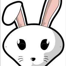 Masque Lapin - Activit�s - Bricolage ENFANT - Bricolage pour pr�parer les f�tes ! - Bricolage Carnaval - Masques � d�couper et colorier pour le Carnaval