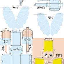 PaperToy d'un petit ange (moyen) - Activit�s - Bricolage ENFANT - Papertoys