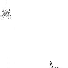 Papier � lettre Araign�e (A4) - Activit�s - Bricolage ENFANT - Bricolage pour pr�parer les f�tes ! - Bricolage Halloween