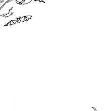 Papier � lettre chauve-souris (A4) - Activit�s - Bricolage ENFANT - Bricolage pour pr�parer les f�tes ! - Bricolage Halloween