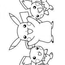 Pikachu - Coloriage - Coloriage POKEMON