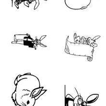 Coloriage de plusieurs lapins de P�ques - Coloriage - Coloriage FETES - Coloriage PAQUES - Coloriage LAPINS DE PAQUES