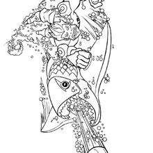 Coloriage du poisson mitrailleur - Coloriage - Coloriage PERSONNAGES SERIES TELE - Coloriage ACTION MAN
