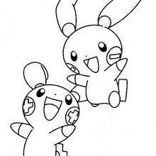 Négapi et Posipi - Coloriage - Coloriage POKEMON