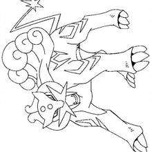 Raikou à l'attaque - Coloriage - Coloriage POKEMON