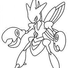 Cizayox - Coloriage - Coloriage POKEMON