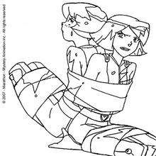 Coloriage des totally spies prises au pi�ge - Coloriage - Coloriage TOTALLY SPIES