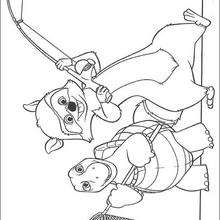 Coloriage NOS VOISINS LES HOMMES de Riton et Verne à la chasse - Coloriage - Coloriage FILMS POUR ENFANTS - Coloriage NOS VOISINS LES HOMMES - Coloriage RITON