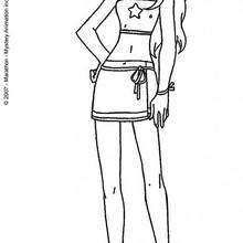 Coloriage de Sam � la plage