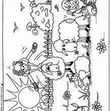 Coloriage de saute-moutons