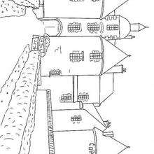 Coloriage d'un ch�teau dans le Perche - Coloriage - Coloriage A IMPRIMER - Coloriage de LIEUX ET BATIMENTS A IMPRIMER