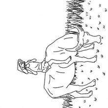 Coloriage d'un joueur de flûte sur un buffle au Vietnam - Coloriage - Coloriage A IMPRIMER - Coloriage A IMPRIMER PERSONNAGES - Coloriage de PERSONNAGES D'AUJOURD'HUI