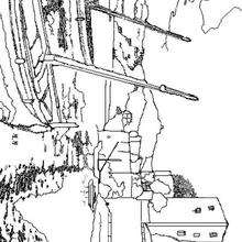Coloriage d'un port - Coloriage - Coloriage A IMPRIMER - Coloriage de LIEUX ET BATIMENTS A IMPRIMER