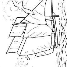 Coloriage d'un voilier - Coloriage - Coloriage VEHICULES - Coloriage BATEAU - Coloriage VOILIER