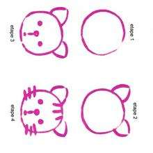UNE TETE DE CHAT - Dessin - Apprendre à dessiner - Dessins simples