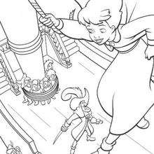 Coloriage de Wendy et les pirates - Coloriage - Coloriage DISNEY - Coloriage PETER PAN