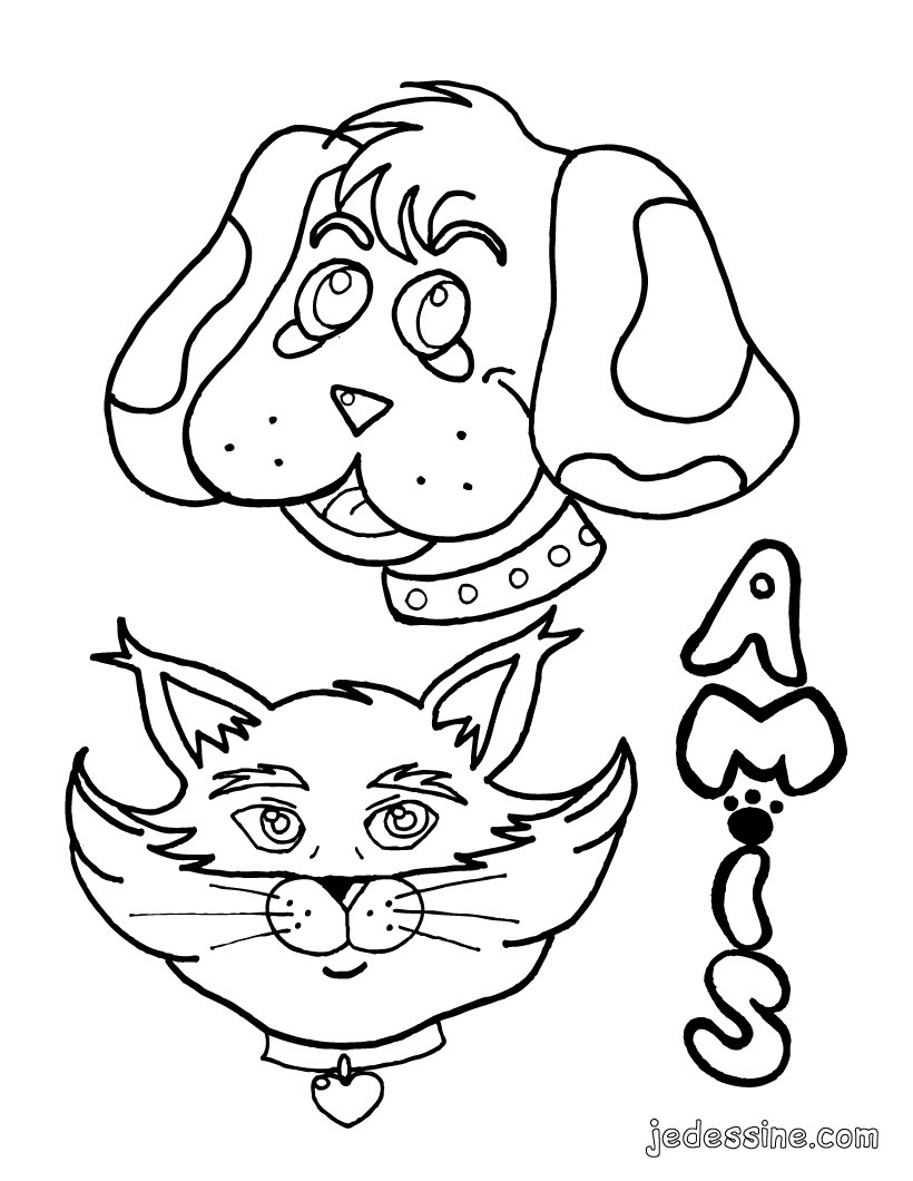 Coloriage de chien Nos amis les bªtes
