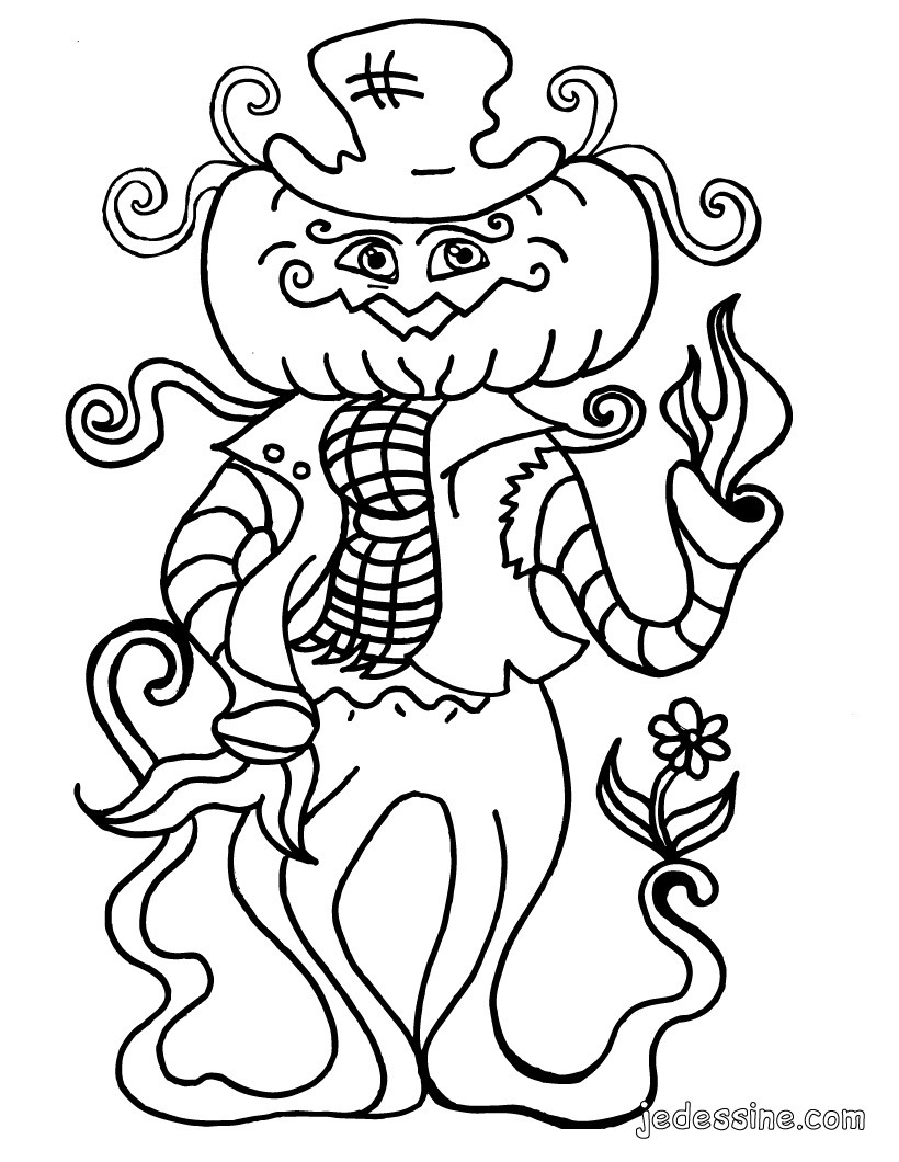 Coloriage d Halloween Coloriage de Monsieur Citrouille