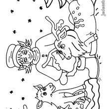 Coloriage des animaux de No�l - Coloriage - Coloriage FETES - Coloriage NOEL - Coloriage NOEL EN LIGNE