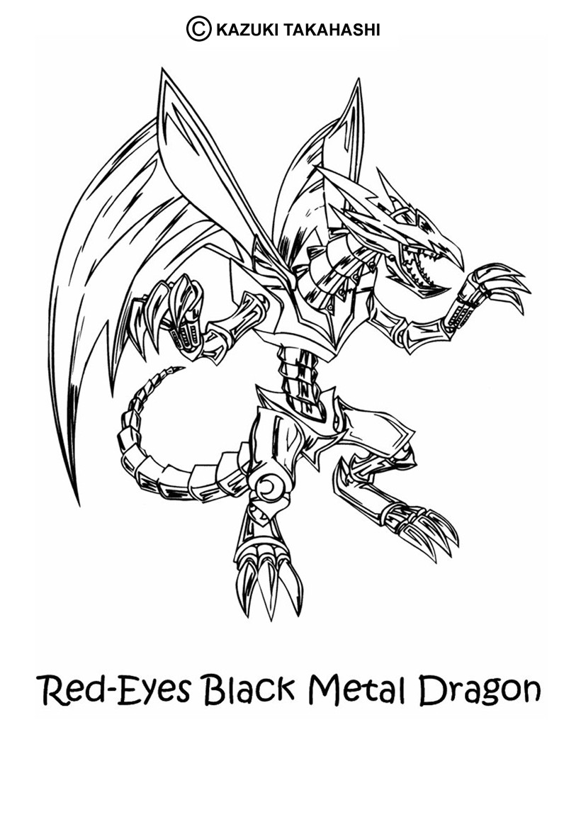 Coloriage de Yu Gi Oh Black Metal Dragon 2