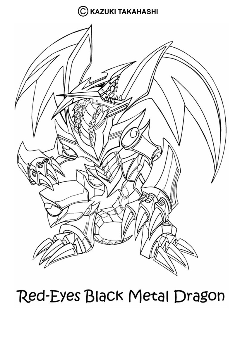 Coloriage de Yu Gi Oh Black Metal Dragon 1