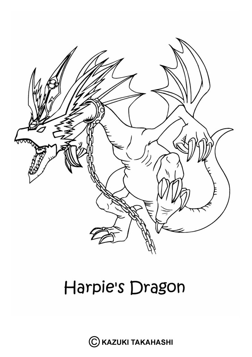 Coloriage de Yu Gi Oh Harpie s Dragon