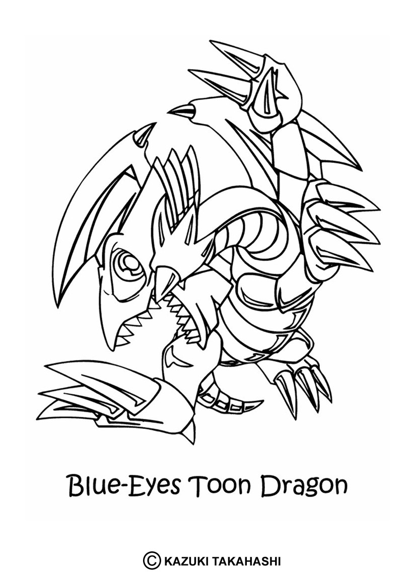 Coloriage de Yu Gi Oh Toon Dragon