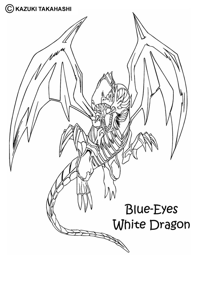 Coloriage de Yu Gi Oh White Dragon 2