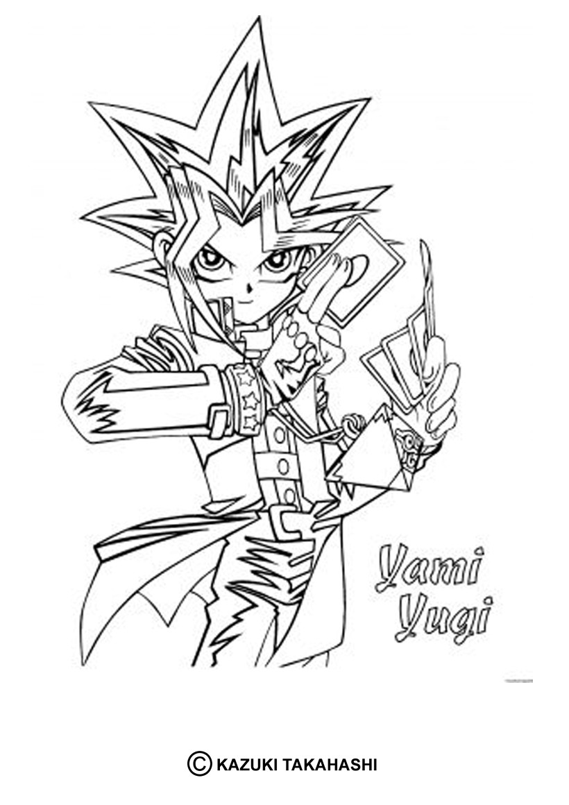 Coloriages coloriage de yu gi oh yami yugi fr coloriage de yu gi oh yami yugi