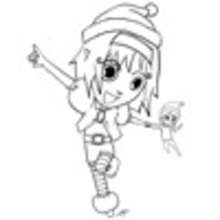 Coloriage en ligne d'Ana et mat lutin de noel - Coloriage - Coloriage EN LIGNE - Coloriage EN LIGNE ANA