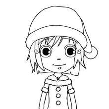 Coloriage en ligne d'Ana en tenue de noel - Coloriage - Coloriage EN LIGNE - Coloriage EN LIGNE ANA