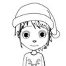 Coloriage en ligne de Mat en tenue de noel - Coloriage - Coloriage EN LIGNE - Coloriage EN LIGNE MAT