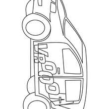 Coloriage d'une voiture de rallye
