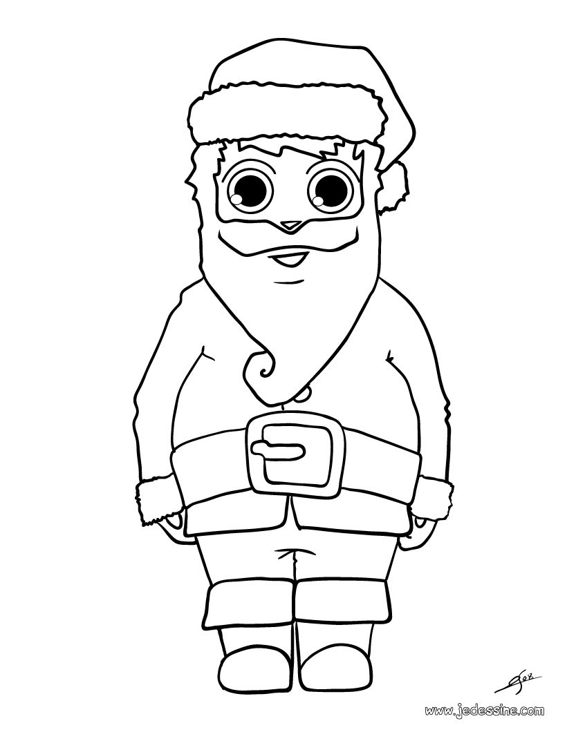 Coloriages le p¨re no l fa§on jedessine fr hellokids Coloriage Le P¨re No l fa§on Jedessine