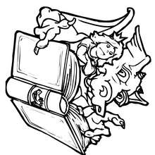 Coloriage d'un dragon conteur d'histoires - Coloriage - Coloriage FETES - Coloriage NOUVEL AN CHINOIS - Coloriage DRAGON CHINOIS A IMPRIMER