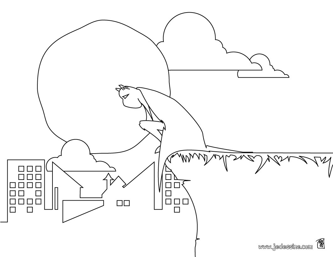 Coloriages coloriage d un super héros sur les toits fr hellokids Coloriage d un super héros sur les toits