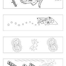 4 signets pour le Carnaval - Coloriage - Coloriage PRENOMS - Coloriage de signets - Signets � colorier